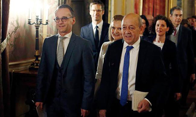 Главы МИД Франции и Германии анонсировали совместный визит в Украину